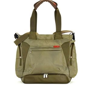 Skip Hop double diaper bag, army green.